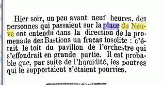 Article du Journal de Genève de 1879 