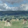 Oeuvre de Paul Mathey: Coteau de Challex de Cartigny et meules de foin, 1941